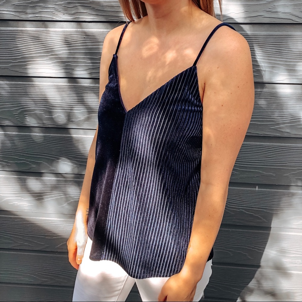 Velvet blocked shirt